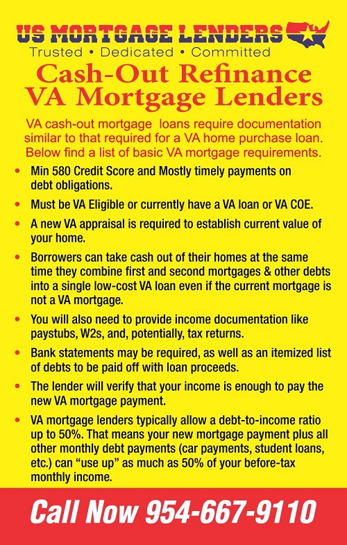 VA Cashout Mortgage Lenders
