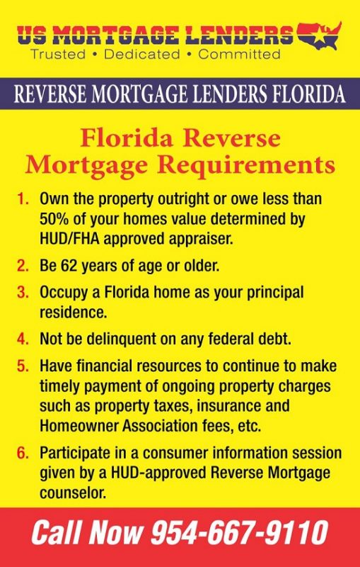 FLORIDA REVERSE MORTGAGE REQUIREMENTS