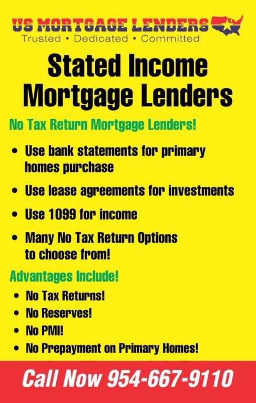 Stated Income Mortgage Lenders